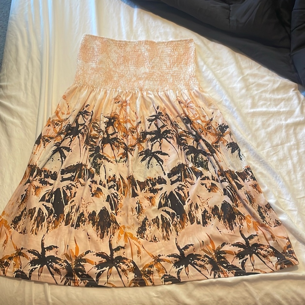 CHICGAL Strapless sundress XL palm tree design